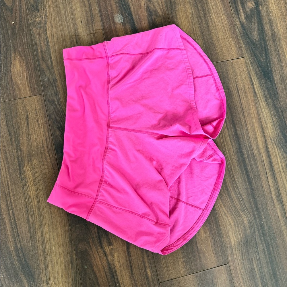 Pink Lululemon Speed Up Shorts